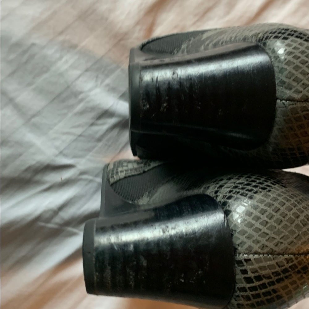 Vionic Black Snakeskin Ankle Booties - image 4